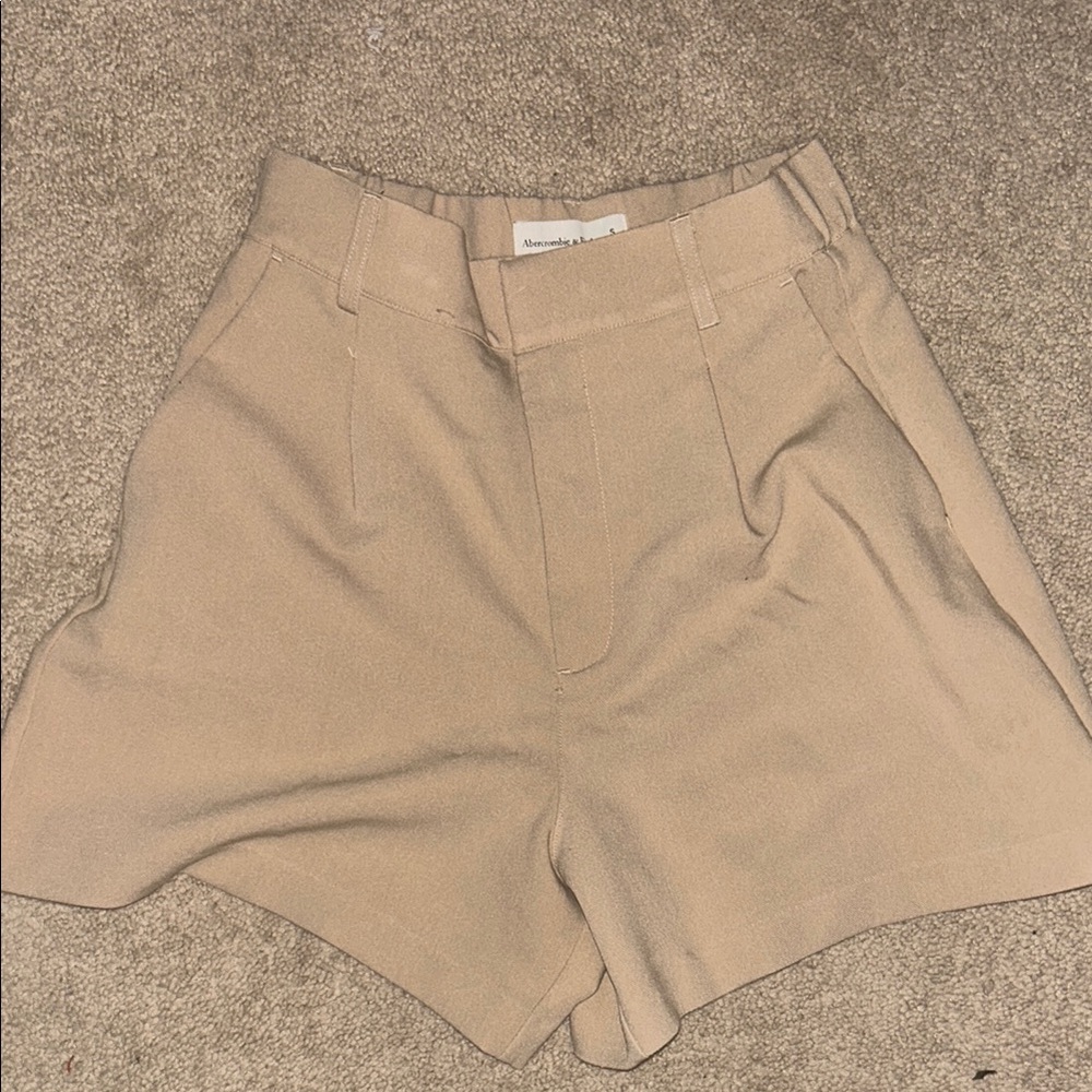 Abercrombie & Fitch Tan High Waist Shorts